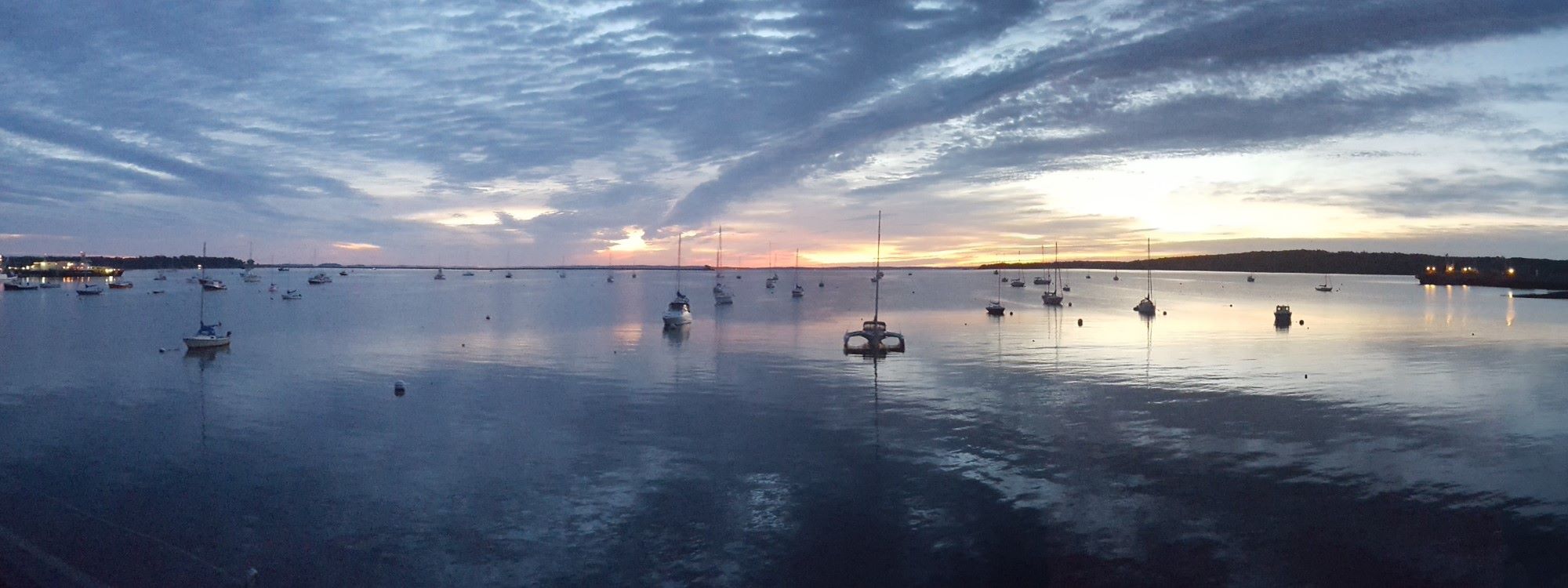Rockland harbor at dawn
